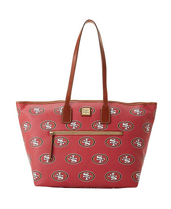 Женская большая сумка-тоут San Francisco 49ers Sporty Monogram с большой молнией Dooney & Bourke