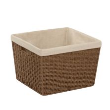 Honey-Can-Do Parchment Cord Storage Basket with Liner Honey-Can-Do