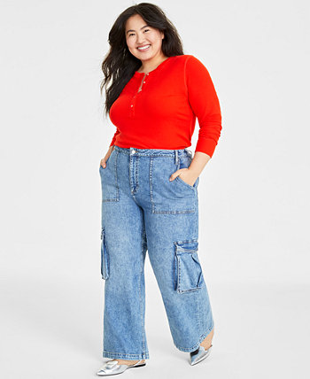 Модные джинсы-карго больших размеров с высокой посадкой, созданные для Macy's On 34th