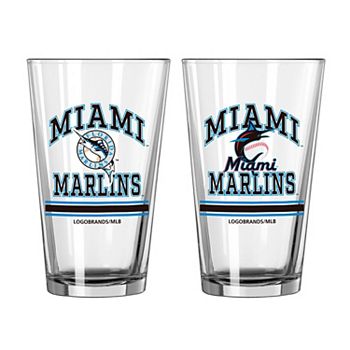 Стаканы-пинты Miami Marlins, 480 мл, с командным принтом, 2 штуки Logo Brand