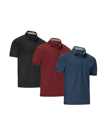 Мужская дизайнерская рубашка-поло для гольфа больших размеров — 3 шт. в упаковке Mio Marino