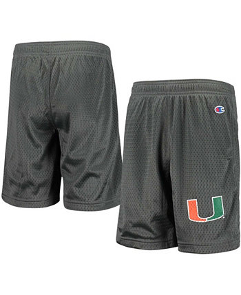 Темно-серые классические сетчатые шорты для мальчиков и девочек Miami Hurricanes Champion