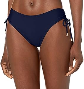 Calvin Klein Women's Side Shirred Low Waisted Full Coverage Bikini Bottom Calvin Klein