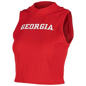 Women's ZooZatz Red Georgia Bulldogs Cropped Tank Top ZooZatz