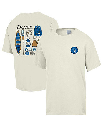 Мужская кремовая футболка Duke Blue Devils Camping Trip Comfortwash