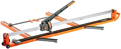 TILER 32 Inch Manual Tile Cutter, Professional Porcelain Ceramic Raptor Tile Cutter All-Iron Frame with Adjustable Laser Guide, Tungsten Carbide Cutting Wheel, Two Steel Extension Arms 8102G-2G Tiler