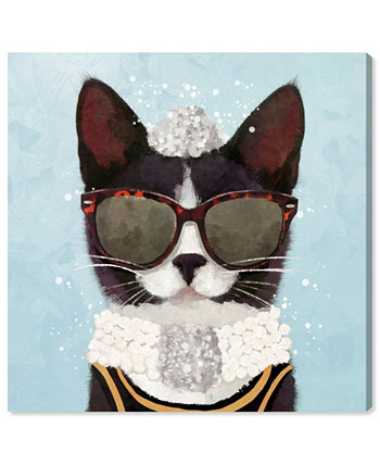 Настенное искусство Kitty Cat Golightly Fashion and Glam, 24 x 24 дюйма Oliver Gal