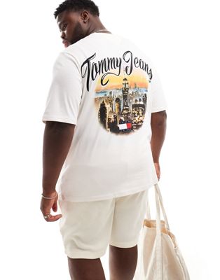 Белоснежная непринужденная футболка с логотипом города в винтажном стиле Tommy Jeans Big & Tall Tommy Jeans