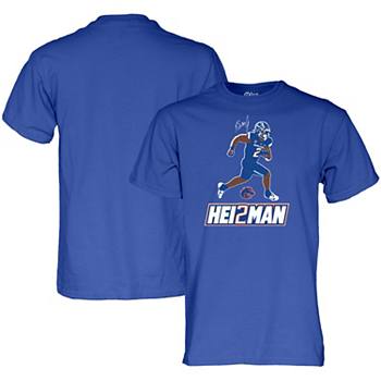 Unisex Blue 84 Ashton Jeanty Royal Boise State Broncos Hei2man T-Shirt Blue 84