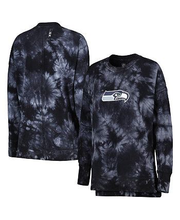 Женская черная толстовка Seattle Seahawks Bailey Tie-Dye Pullover Sweatshirt MSX by Michael Strahan