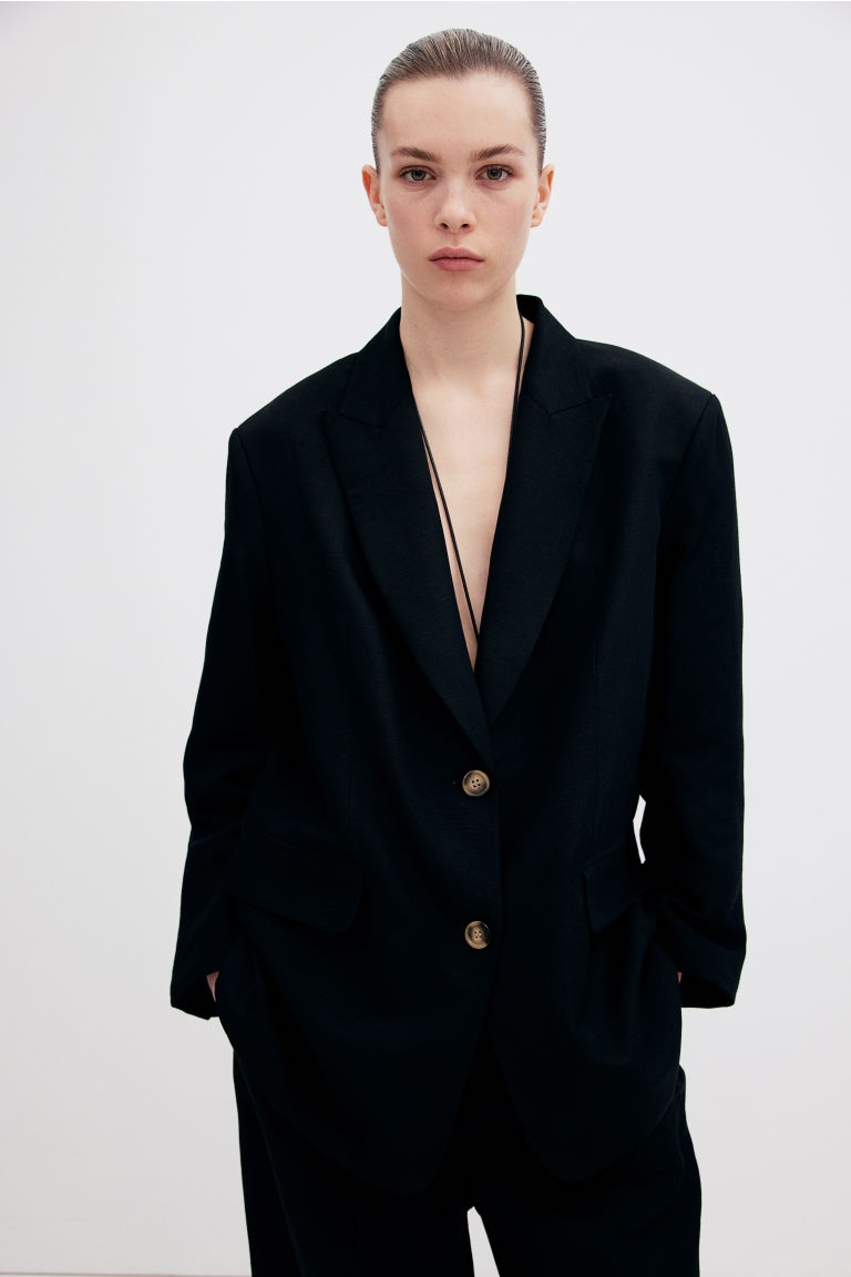 Oversized Linen-blend Blazer H&M