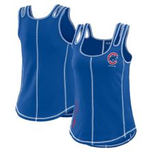 Women's WEAR by Erin Andrews Royal Chicago Cubs Contrast Stitch Tank Top WEAR by Erin Andrews