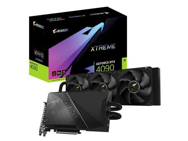 Видеокарта GIGABYTE AORUS GeForce RTX 4090 XTREME WATERFORCE 24 ГБ GDDR6X PCI Express 4.0 ATX GV-N4090AORUSX W-24GD GIGABYTE