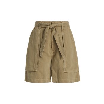 The Chute Denim Paperbag Shorts MOTHER