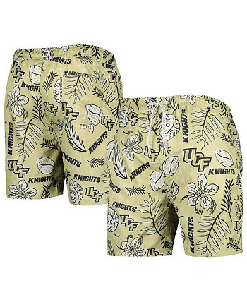 Мужские плавки цвета хаки UCF Knights в винтажном стиле с цветочным принтом Wes & Willy