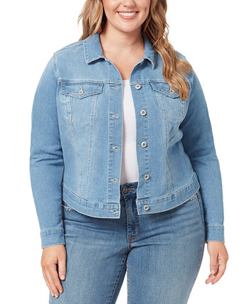 Модная джинсовая куртка пикси большого размера с длинными рукавами Jessica Simpson