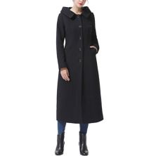 Plus Size Bgsd Kai Hooded Full Length Long Wool Blend Coat BGSD