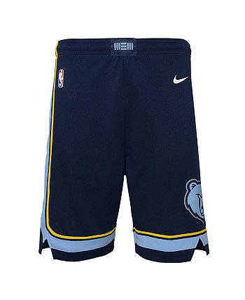 Темно-синие шорты Big Boys Memphis Grizzlies Icon Edition в сетку Performance Swingman Nike