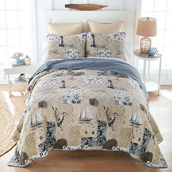 Donna Sharp Seascape Cotton Quilt Set with Shams Donna Sharp