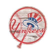 24-дюймовый потертый логотип New York Yankees на стене Unbranded