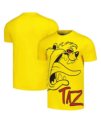 Unisex Yellow Looney Tunes Taz Outline T-Shirt Freeze Max