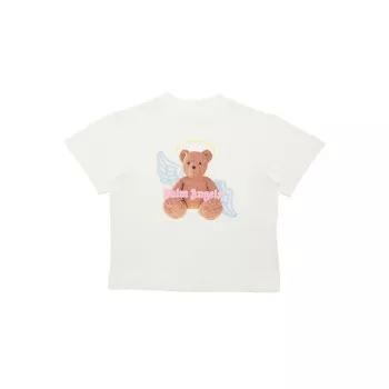 Little Girl's &amp; Girl's Bear Angel T-Shirt PALM ANGELS