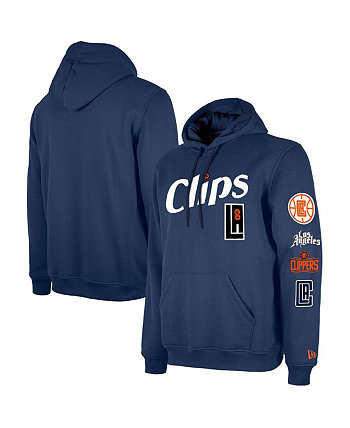 Мужской темно-синий пуловер с капюшоном LA Clippers 2023/24 City Edition Big and Tall New Era