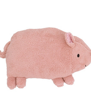 Плюшевая декоративная подушка в виде свиньи шерпа с объемным хвостом 3D Ears, 16,3 "x 12,5" NoJo