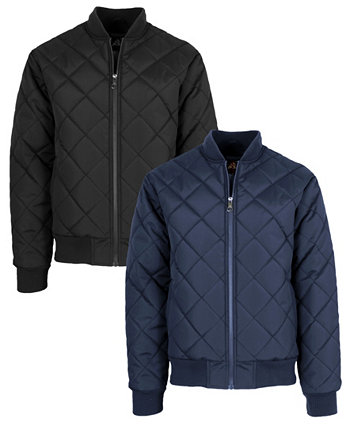 Men's Quilted Bomber Jacket, Pack of 2 Spire By Galaxy