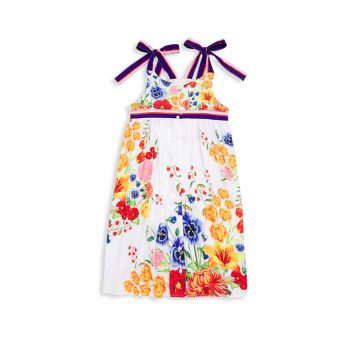 Маленькая девочка &amp;amp; Платье Avril с цветочным принтом для девочки Agua Bendita