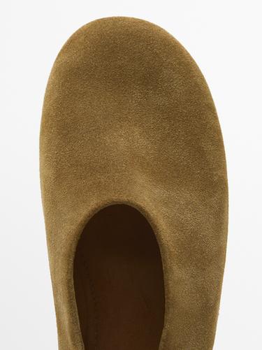 Soft round toe ballet flats Massimo Dutti