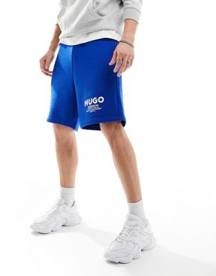 HUGO BLUE denim shorts in blue Hugo Blue