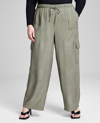 Модные брюки-карго больших размеров с завязками на талии And Now This