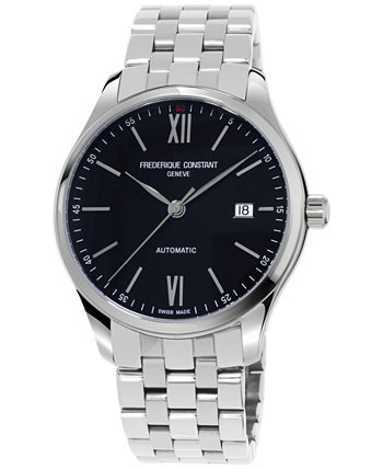 Мужские часы с браслетом из нержавеющей стали Swiss Automatic Index 40 мм Frederique Constant