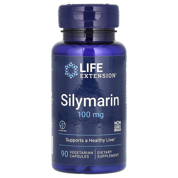 Силимарин, 100 мг, 90 вегетарианских капсул Life Extension