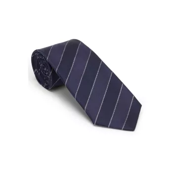 Полосатый шелковый галстук с шевроном Brunello Cucinelli