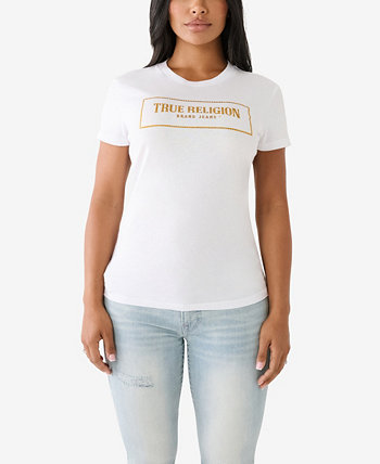 Женская футболка с коротким рукавом Crystal Box Arch с логотипом True Religion