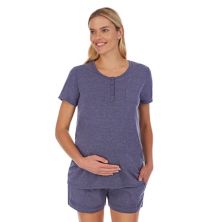 Пижама Cuddl Duds® для беременных: футболка Essentials с короткими рукавами и шорты-боксеры Cuddl Duds