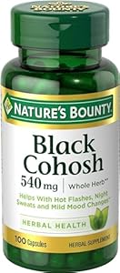 Nature's Bounty Black Cohosh Root Pills and Herbal Health Supplement, Natural Menopausal Support, 540 mg, 100 Capsules (Капсулы) Nature's Bounty