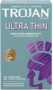 Trojan Ultra Thin Premium Lubricated Condoms - 12 Count TROJAN