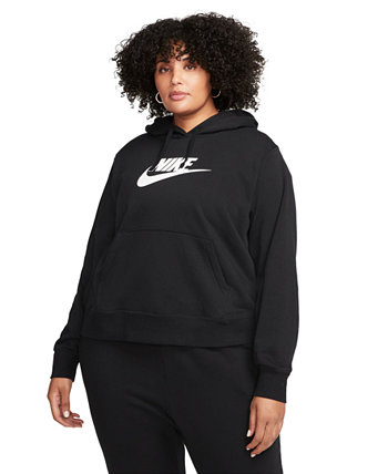 Плюс размер Активная спортивная одежда Клубная флисовая толстовка с капюшоном Nike