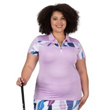Плюс размер Nancy Lopez Breeze Рубашка-поло для гольфа с короткими рукавами Nancy Lopez