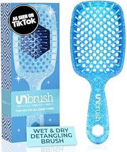 FHI Heat UNbrush Detangling Brush for Pain-Free Brushing on All Wet or Dry Hair Types — Durable DuoFlex Anti-Static Bristles, Lightweight Handle, Vented Hair Brush FHI Heat