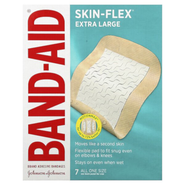 Адгезивные бинты, Skin-Flex, очень большие, 7 шт. Band Aid