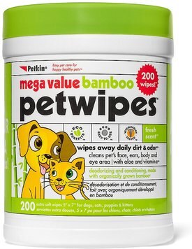 Petkin Bamboo Petwipes Dog & Cat Wipes Petkin