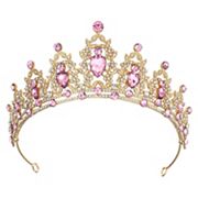 Women Faux Crystal Queen Crowns Tiara Rhinestone Tiaras Unique Bargains