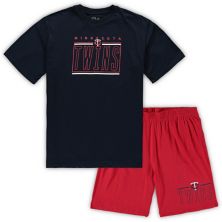 Мужская футболка Concepts Sport темно-синяя/красная Minnesota Twins Big & Tall, футболка и шорты для сна Unbranded
