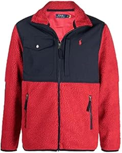 Polo Ralph Lauren Boys Colorblock Panelled Sherpa Fleece Jacket (Medium 10-12) Polo Ralph Lauren