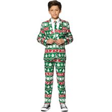 Boys 4-16 Suitmeister Green Nordic Christmas Suit Suitmeister
