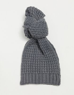 ASOS DESIGN knitted scarf in gray ASOS DESIGN